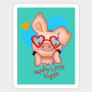 happy pig Sticker